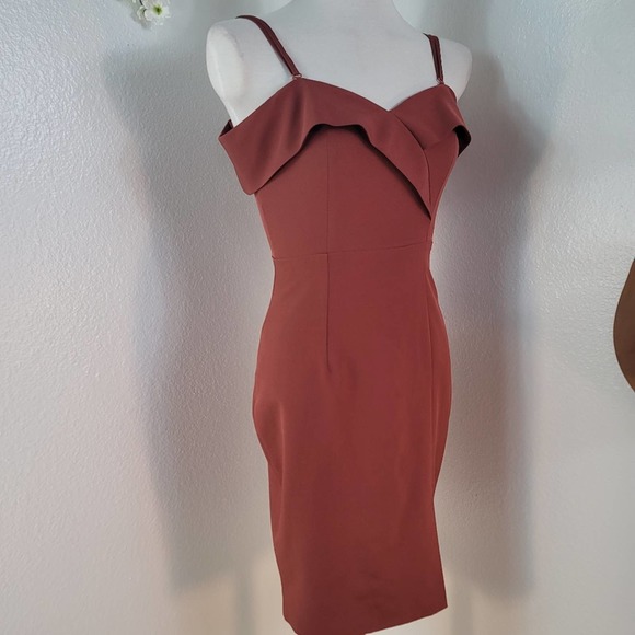 ONE ONE SIX NORDSTROM OFF THE SHOULDER SWEETHEART NECK COCKTAIL DRESS SI… - Picture 6 of 12
